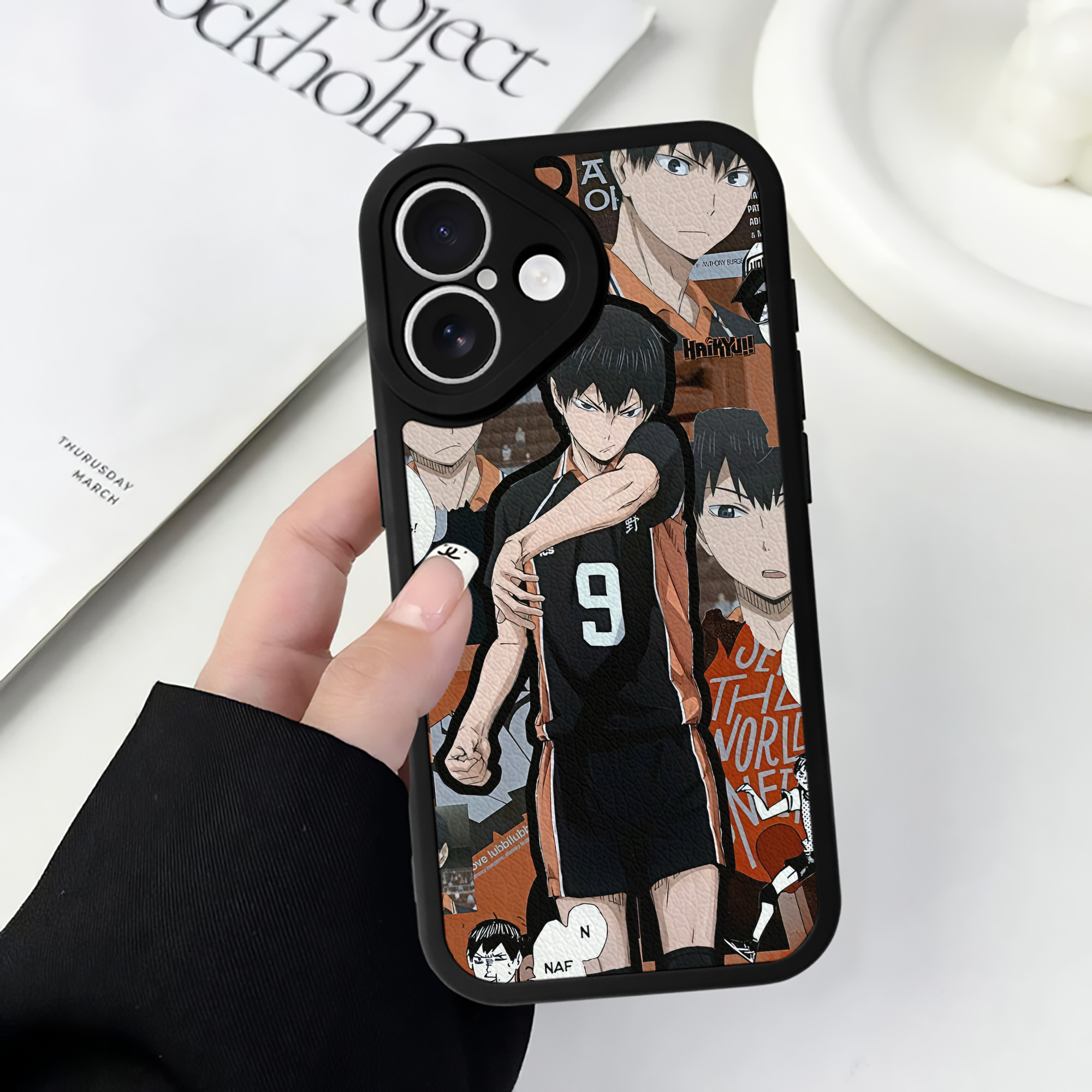 （画像用） ハイキュー!! Haikyu!! 【iPhone 16シリーズ対応】シリコンスマホケース（レザー調） 材質：シリコン